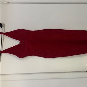 Red bandage Midi Dress